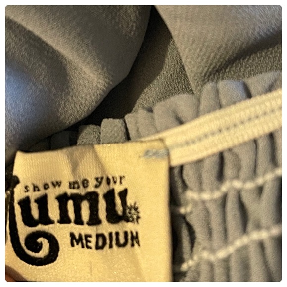 *2 available!* SMYM Marie Sweetheart Maxi in Steel Blue Chiffon - Picture 6 of 10